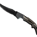 ★ Falchion Knife | Black Laminate (Well-Worn)