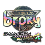 Sticker | broky (Holo, Champion) | Antwerp 2022