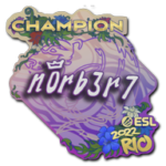 Sticker | n0rb3r7 (Champion) | Rio 2022